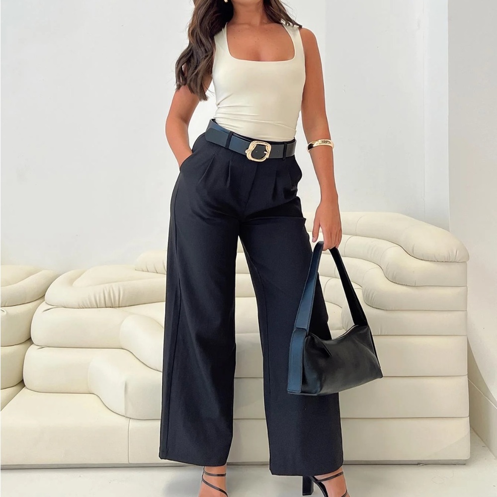 Princess Polly Archer Pants Petite - Black